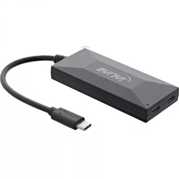 Hub InLine USB 3.2 Gen.1, USB-C a 2 puertos USB-C y 3 puertos USB-A, sin fuente de alimentación