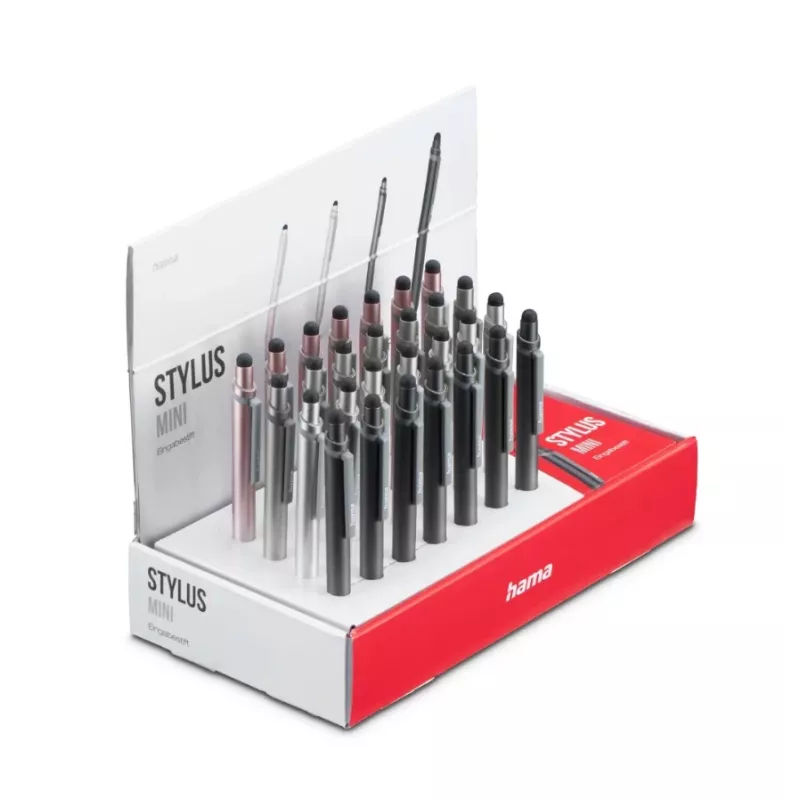 Hama Mini Lápiz stylus Antracita, Gris, Oro rosa, Plata