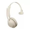 Jabra Evolve2 65 UC Mono 26599-889-898 auriculares con micrófono, supraurales, convertibles, USB-C, beige