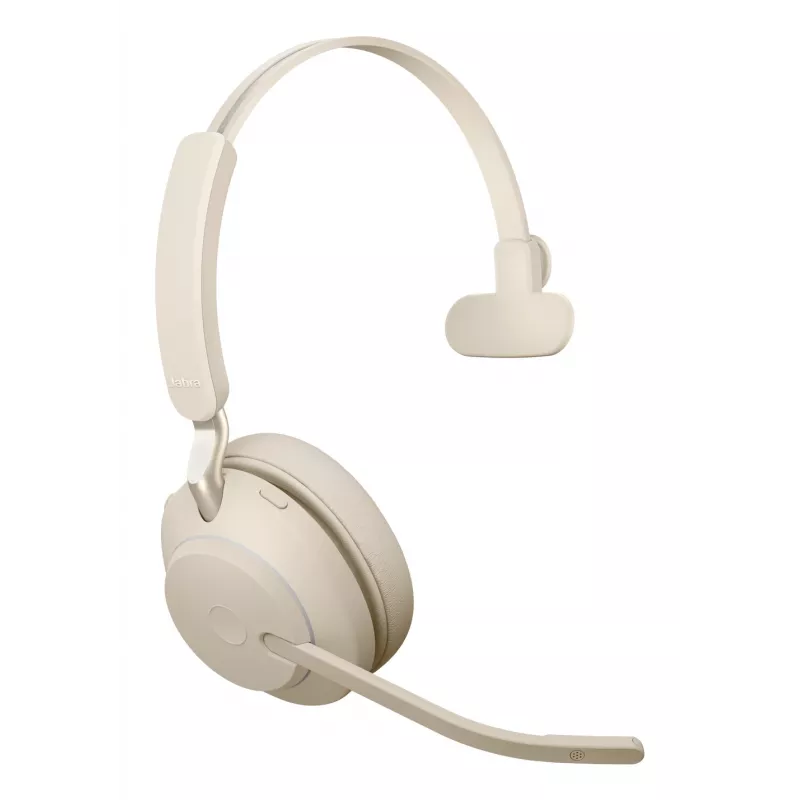 Jabra Evolve2 65 UC Mono 26599-889-898 auriculares con micrófono, supraurales, convertibles, USB-C, beige