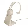 Jabra Evolve2 65 UC Mono 26599-889-888 auriculares con micrófono y base de carga, supraurales, convertibles, USB-C, beige