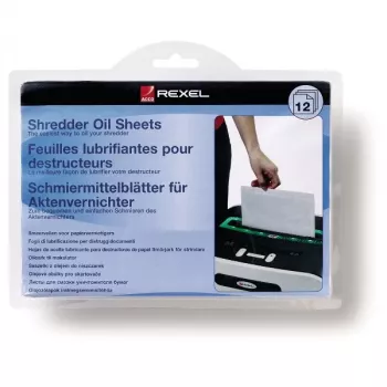 Rexel Hojas de aceite para destructora (paquete de 12)