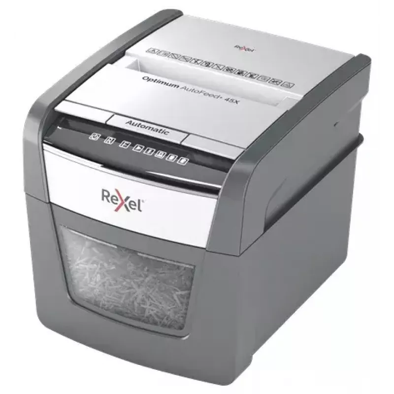 Rexel Optimum AutoFeed 45X Destructora de documentos automática de corte en partículas P4