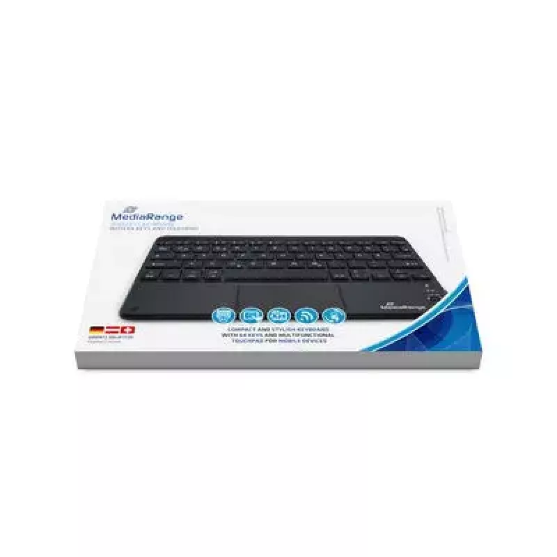 Teclado MediaRange MROS130 Office Bluetooth QWERTZ Alemán Suizo alemán Negro