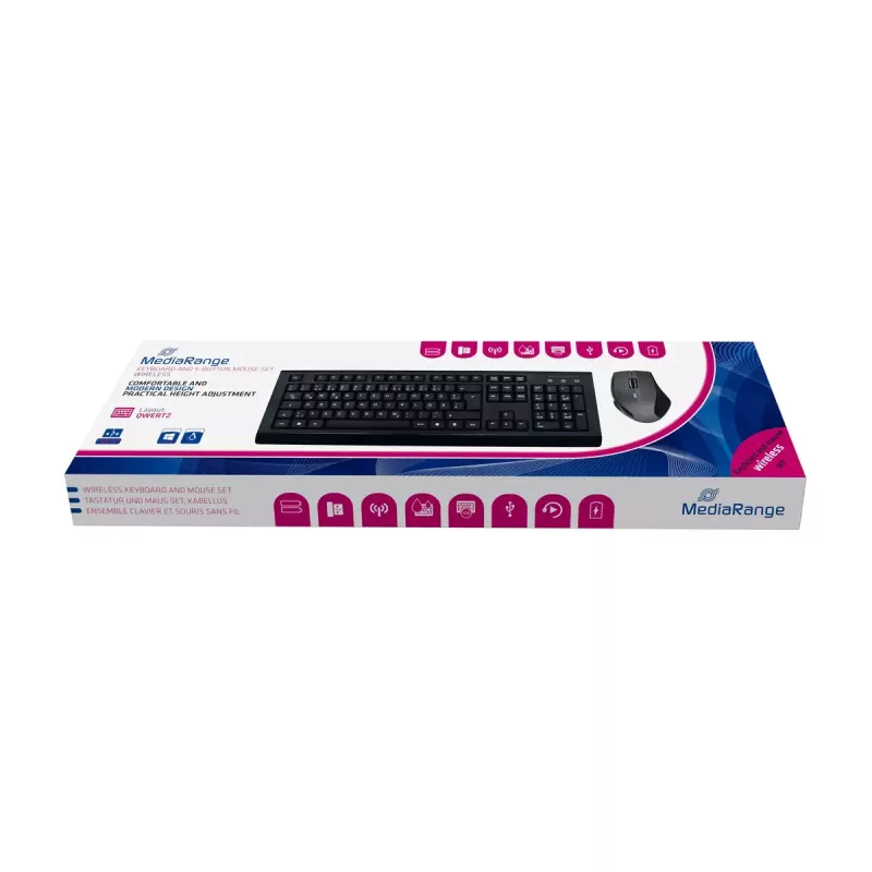Conjunto de teclado y ratón MediaRange MROS104
