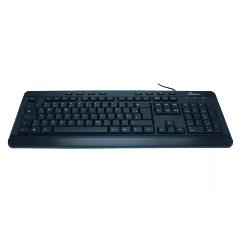 Teclado MediaRange MROS102 universal USB QWERTZ alemán negro