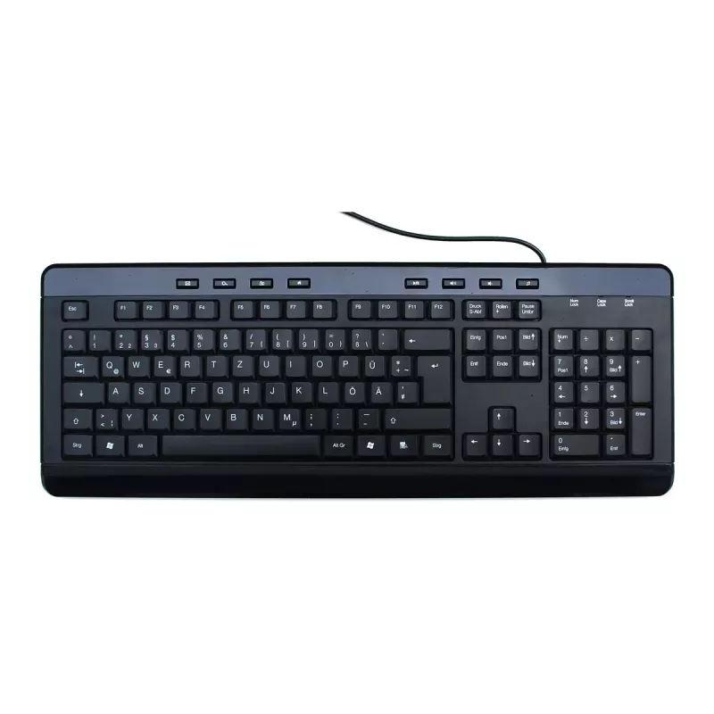 Teclado MediaRange MROS102 universal USB QWERTZ alemán negro