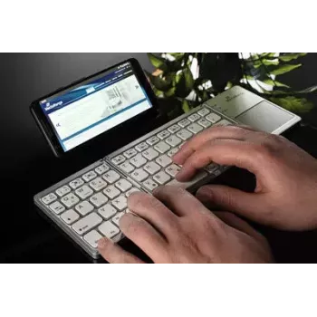 Teclado MediaRange MROS133 Office Bluetooth QWERTZ alemán suizo plateado