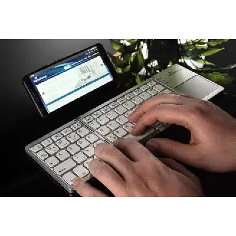 Teclado MediaRange MROS133 Office Bluetooth QWERTZ alemán suizo plateado