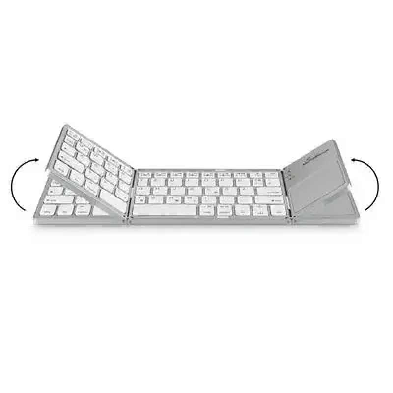 Teclado MediaRange MROS133 Office Bluetooth QWERTZ alemán suizo plateado