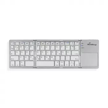 Teclado MediaRange MROS133 Office Bluetooth QWERTZ alemán suizo plateado