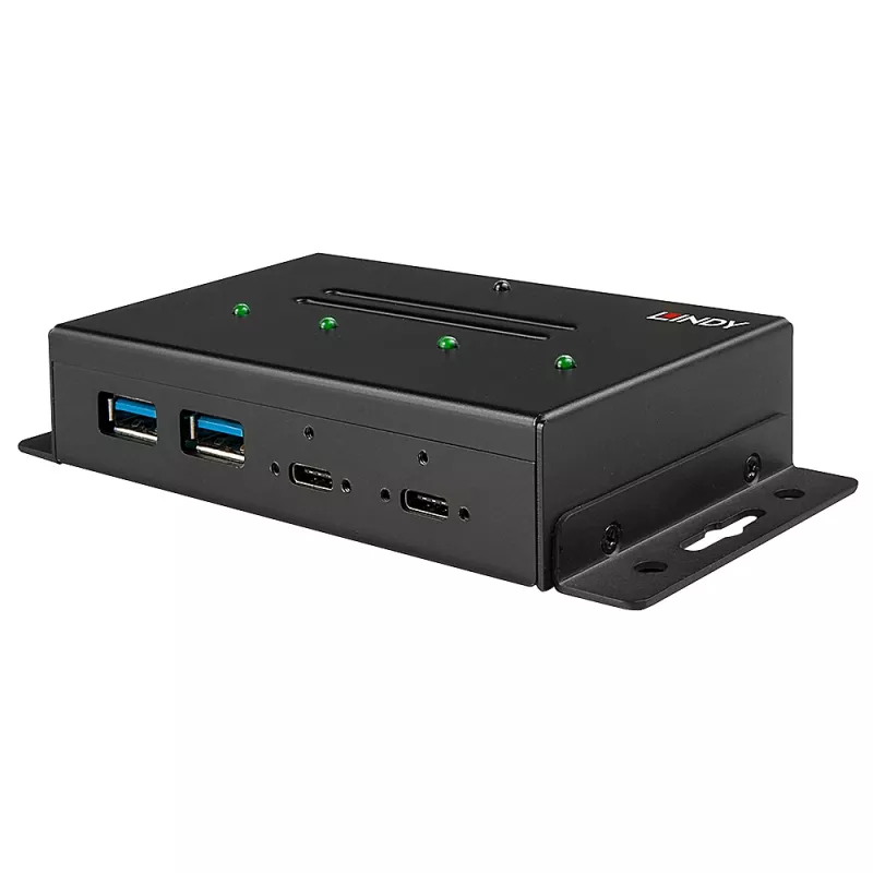 Hub USB Lindy 4 puertos USB 3.2 Gen 2 Type-C hub metálico