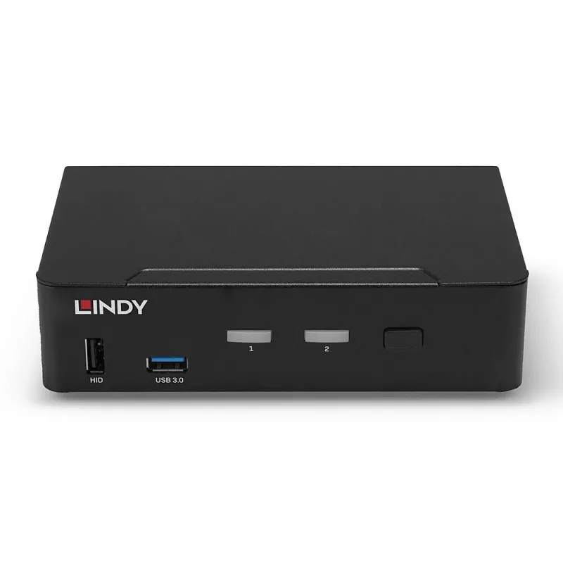 Switch KVM Lindy 2 puertos DisplayPort 1.4, USB 3.0 y audio