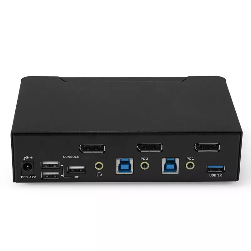 Switch KVM Lindy 2 puertos DisplayPort 1.4, USB 3.0 y audio