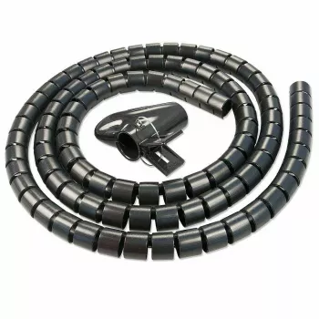 Lindy Espiral organizador de cables, 5 m, 25 mm, negro