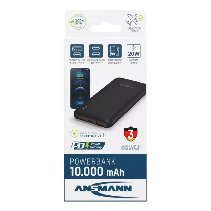 Batería portátil Ansmann PB320PD 10000 mAh