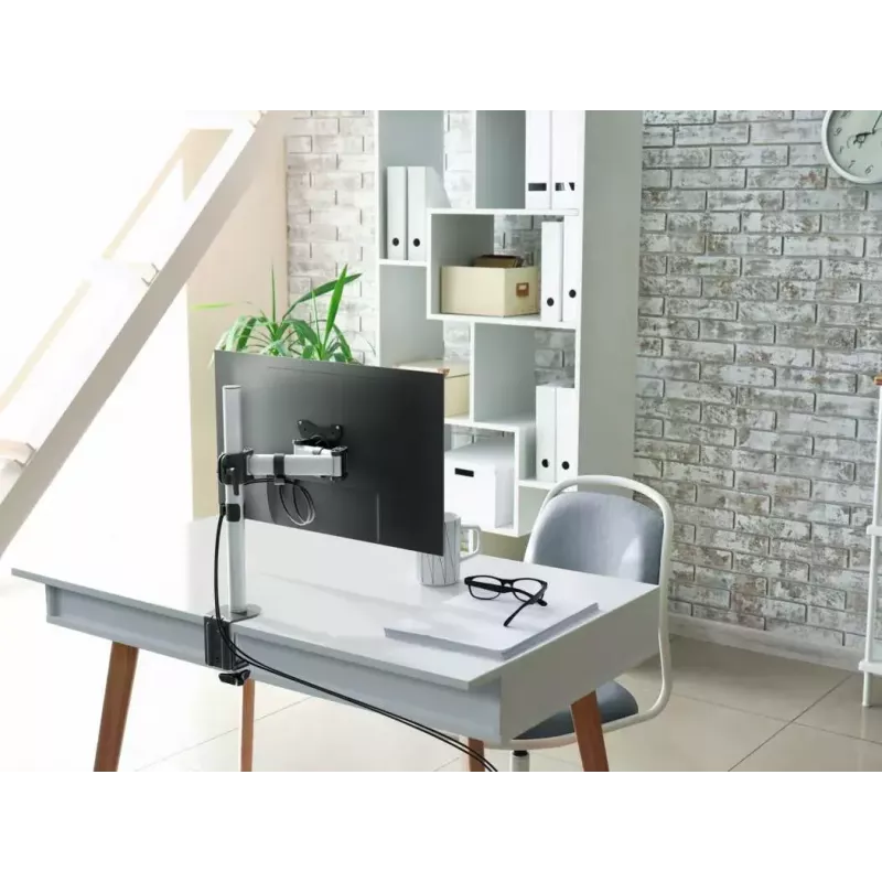 Durable SELECT Soporte de monitor 509423 para 1 monitor, montaje en escritorio, plata