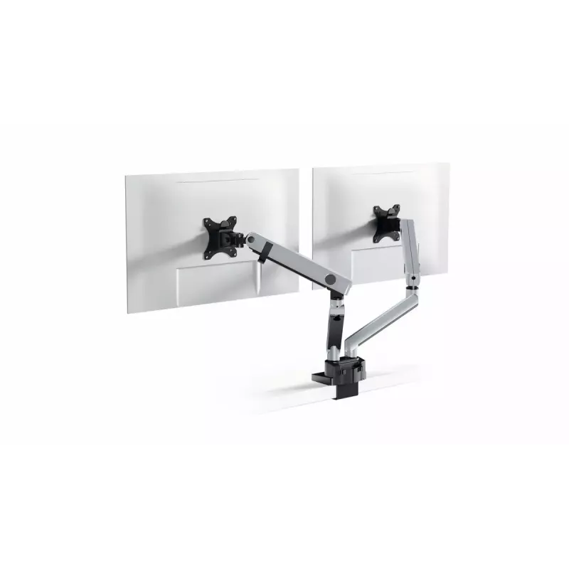 Durable SELECT PLUS Soporte de monitor 509723 con brazo para 2 monitores, montaje en escritorio