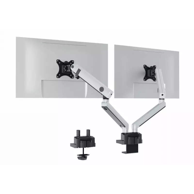 Durable SELECT PLUS Soporte de monitor 509723 con brazo para 2 monitores, montaje en escritorio