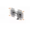 Durable SELECT PLUS Soporte de monitor 509723 con brazo para 2 monitores, montaje en escritorio