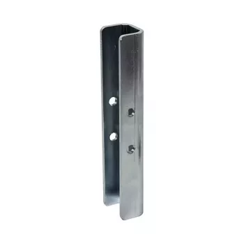 Conector interno de mástil B-TECH SYSTEM 2 para mástiles de Ø50 mm, acero acabado zinc, 30×40×200 mm