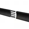 Carril de montaje B-TECH BT8390-100/B V2 – aluminio, negro, 1000 mm de longitud, 30 mm de fondo