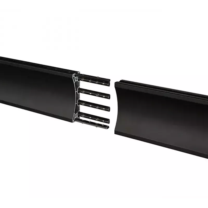 Carril de montaje B-TECH BT8390-100/B V2 – aluminio, negro, 1000 mm de longitud, 30 mm de fondo