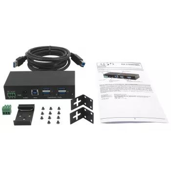 EXSYS EX-11244HMS hub USB 3.2 Gen 1 Type-B 5000 Mbit/s negro