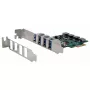 Tarjeta PCIe EXSYS de 4 puertos USB 3.2 Gen 1 con Self-Power 3A Renesas