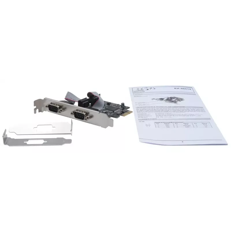 Adaptador serie interno EXSYS EX-46012 PCIe conector macho ASIX MCS9901CV-CC