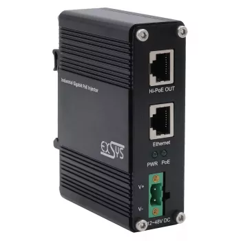 Inyector PoE++ Gigabit EXSYS 60W -40 °C a +80 °C