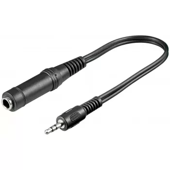 Adaptador de auriculares Goobay 3,5 mm conector macho a 6,35 mm conector hembra 0,2 m