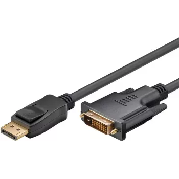 Cable adaptador Goobay DisplayPort/DVI-D 1.2 dorado 1 m