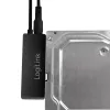 Adaptador LogiLink USB 3.0 a SATA con OTB - controlador de almacenamiento con indicador de datos, indicador de red, botón OneTouchEasy (OTB) - SATA 3Gb/s - 3 Gbit/s - USB