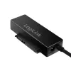 Adaptador LogiLink USB 3.0 a SATA con OTB - controlador de almacenamiento con indicador de datos, indicador de red, botón OneTouchEasy (OTB) - SATA 3Gb/s - 3 Gbit/s - USB