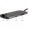 Inter-Tech GDC-802 USB 3.2 Gen 1 Type-C gris 100W Power Delivery