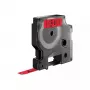 Etiquetas DYMO Authentic D1 | Impresión negra sobre cinta roja | 9 mm x 7 m | Etiquetas autoadhesivas para impresoras de etiquetas LabelManager | Fabricadas en Europa