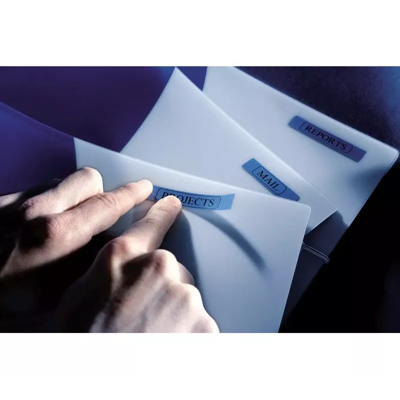 Etiquetas DYMO Authentic D1 | Impresión negra sobre cinta azul | 19 mm x 7 m | Etiquetas autoadhesivas para impresoras de etiquetas LabelManager | Fabricadas en Europa