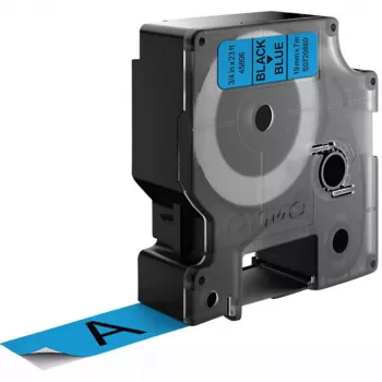 Etiquetas DYMO Authentic D1 | Impresión negra sobre cinta azul | 19 mm x 7 m | Etiquetas autoadhesivas para impresoras de etiquetas LabelManager | Fabricadas en Europa