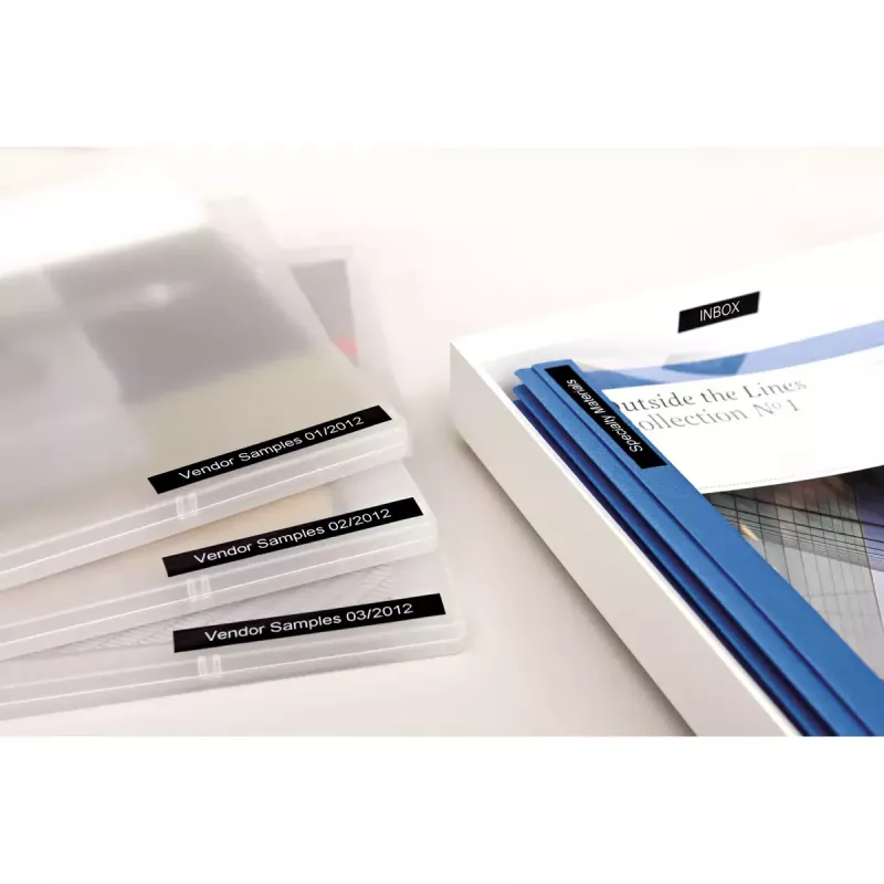 Etiquetas DYMO Authentic D1 | Rollo de 24 mm x 7 m | Impresión blanca sobre negro | Etiquetas autoadhesivas para impresoras de etiquetas LabelManager