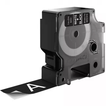 Etiquetas DYMO Authentic D1 | Rollo de 24 mm x 7 m | Impresión blanca sobre negro | Etiquetas autoadhesivas para impresoras de etiquetas LabelManager