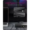 Base de conexión ICY BOX IB-DK7401-CU31 USB-C 17 en 1, 6 salidas de vídeo, 8K, DisplayLink, USB 3.2 Gen 2, 140 W PD 3.1, 2,5 GbE, SD/microSD, negra
