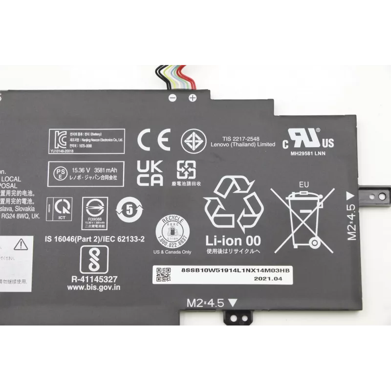 Batería de litio interna para portátil Lenovo 57 Wh modelo 5B10W13976 para portátiles Lenovo compatibles