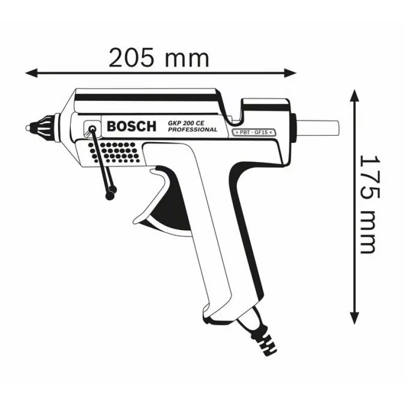 Pistola de pegamento caliente Bosch GKP 200 CE azul 500 W