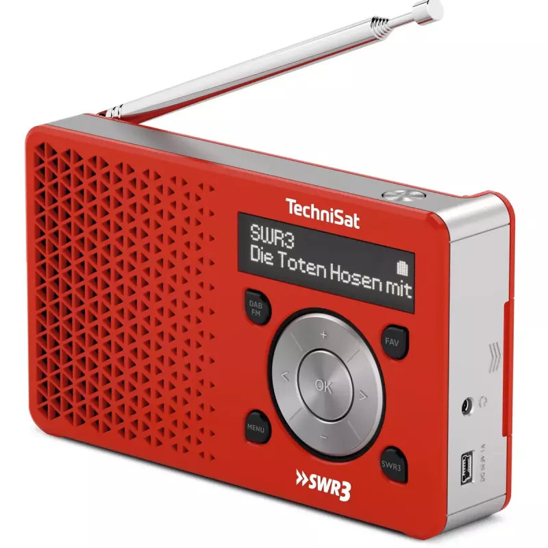 Radio personal TechniSat DigitRadio 1 rojo blanco
