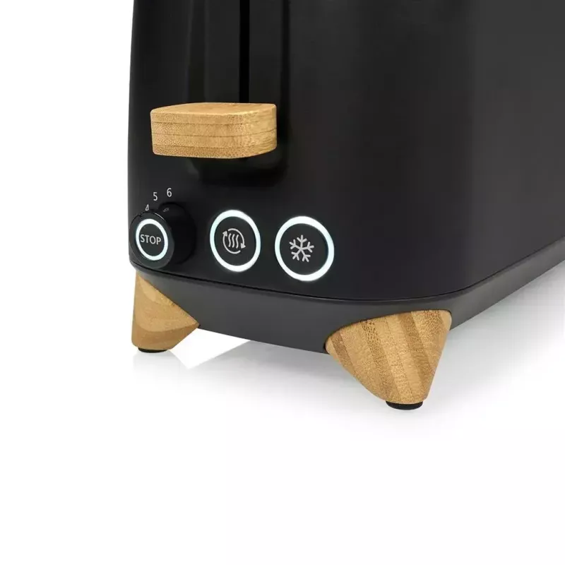 Tostadora Princess 142361 2 ranuras 1000 W negra plata madera