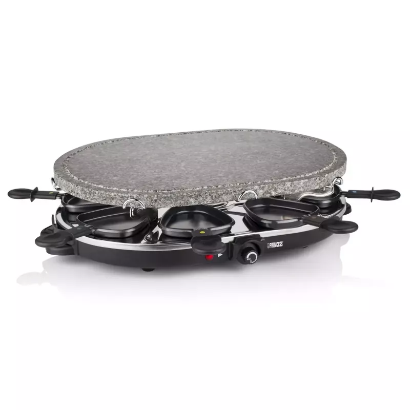 Princess 162720 Raclette 8 Oval Stone Grill Party 1200W 8 sartenes