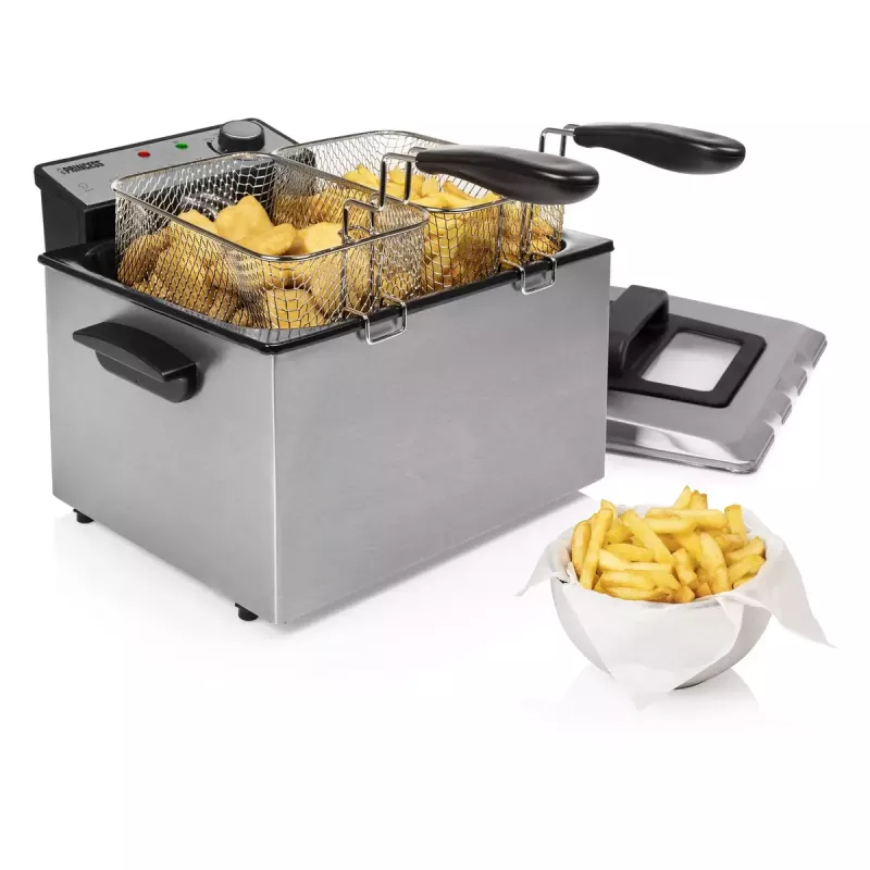 Freidora Princess 01.185000.01.001 5 L 3270 W negra acero inoxidable