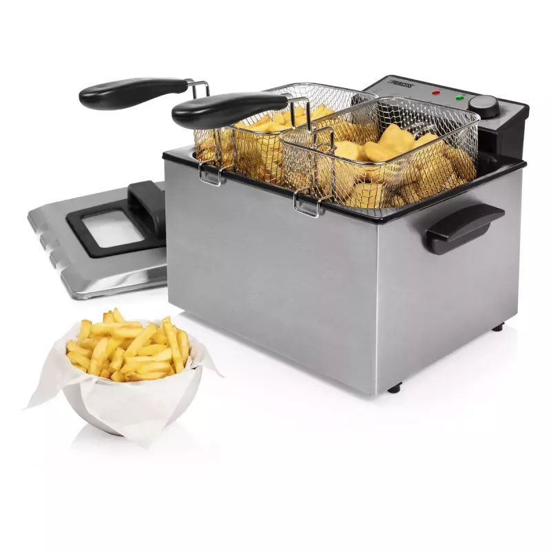Freidora Princess 01.185000.01.001 5 L 3270 W negra acero inoxidable