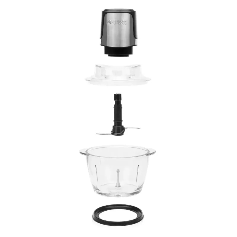 Picadora Princess 01.221051.01.001 300W 1L negra acero inoxidable